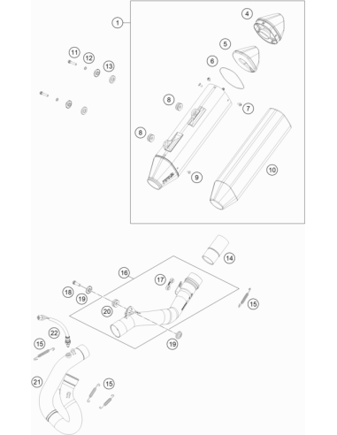 Tornillo de Collarín Hexagonal M8x25 (KTM/HVA/GG)