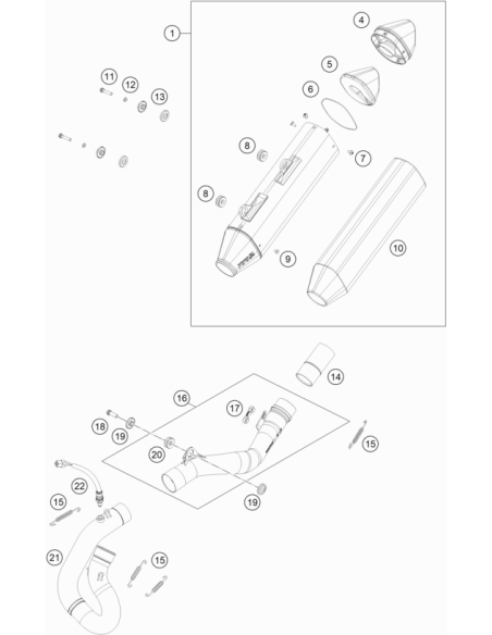 Tornillo de Collarín Hexagonal M8x25 (KTM/HVA/GG)