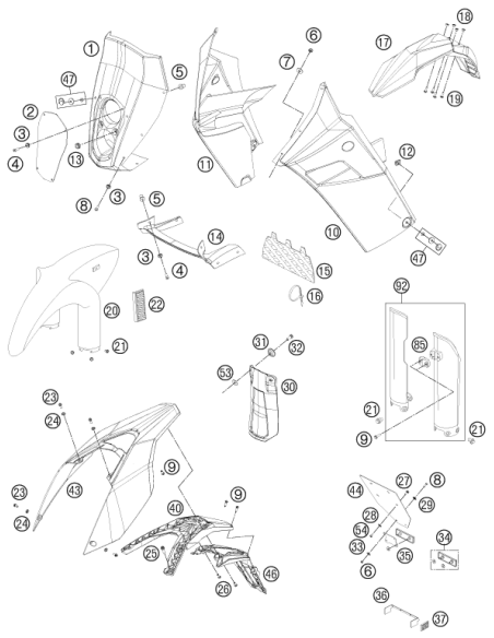 Tornillo de Collarín Hexagonal M8x25 (KTM/HVA/GG)