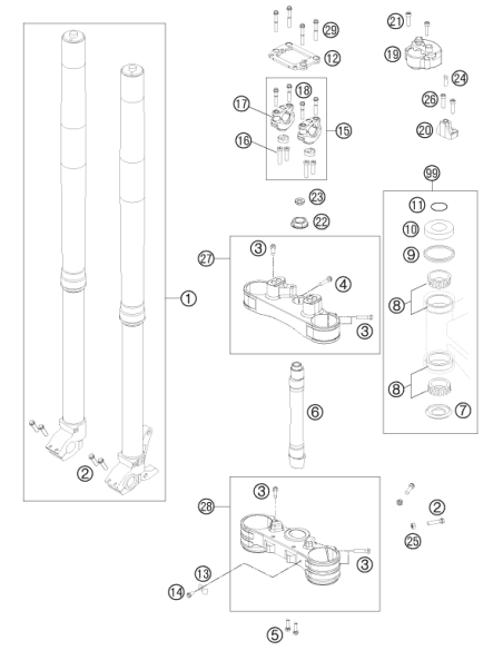 Tornillo de Collarín Hexagonal M8x25 (KTM/HVA/GG)