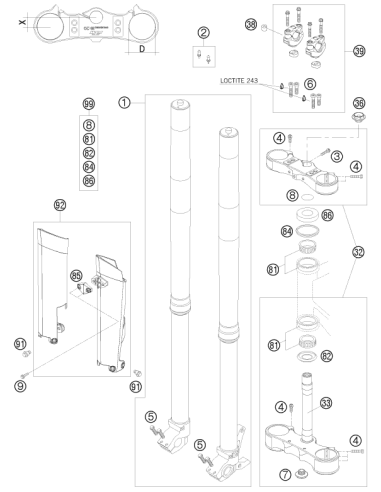 Tornillo de Collarín Hexagonal M8x25 (KTM/HVA/GG)