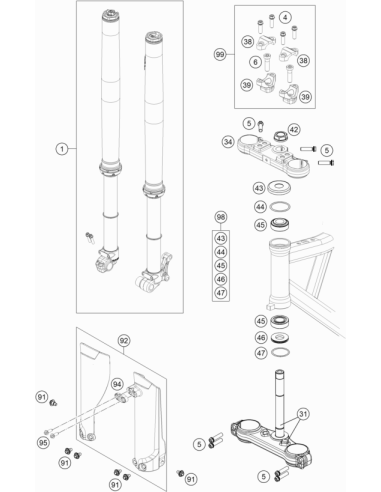 Tornillo de Collarín Hexagonal M8x25 (KTM/HVA/GG)