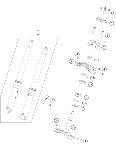 Tornillo de Collarín Hexagonal M8x25 (KTM/HVA/GG)