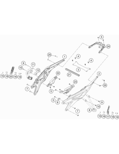 HH Collar Screw M8x25 Tx40 (KTM/HVA/GG)