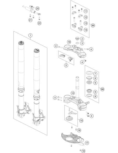 HH Collar Screw M8x25 Tx40 (KTM/HVA/GG)