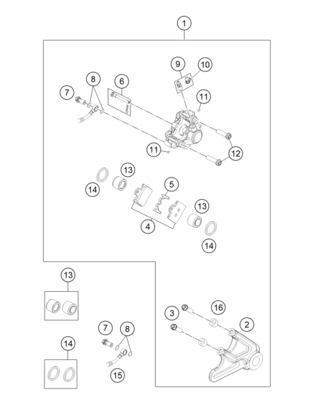 HH Collar Screw M8x25 Tx40 (KTM/HVA/GG)