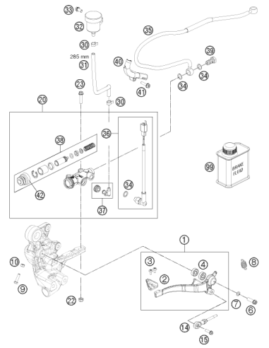 HH Collar Screw M8x25 Tx40 (KTM/HVA/GG)