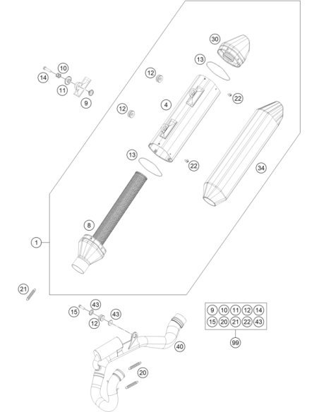 HH Collar Screw M8x35 Tx40 (KTM/HVA/GG)