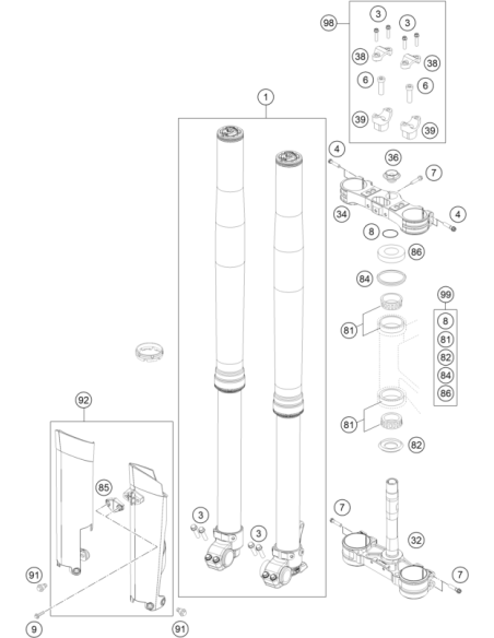 HH Collar Screw M8x35 Tx40 (KTM/HVA/GG)
