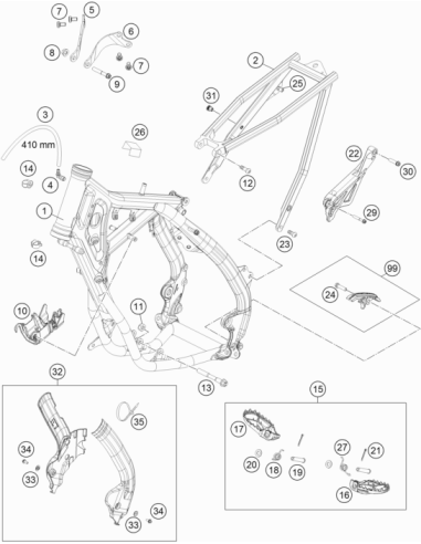 HH Collar Screw M8x50 Tx40 (KTM/HVA/GG)