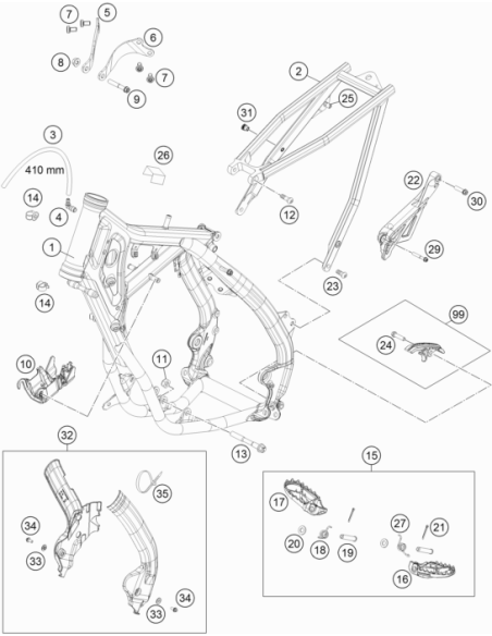 HH Collar Screw M8x50 Tx40 (KTM/HVA/GG)