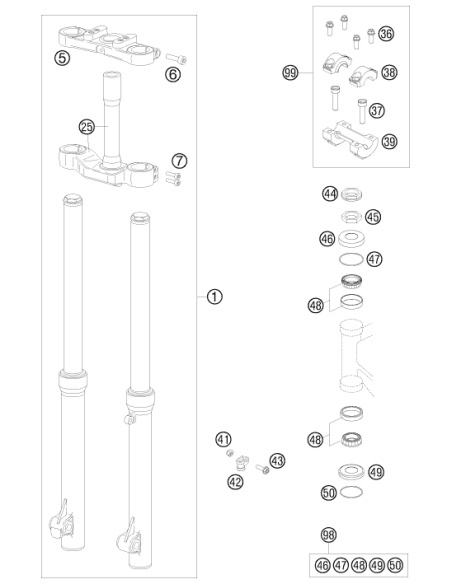 Tornillo de Collarin ISA M10x25 ISA45 (KTM/HVA/GG)