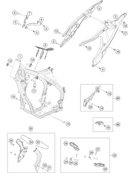 ISA Collar Screw M8x25 Isa45 (KTM/HVA/GG)