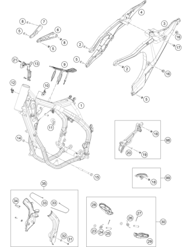 ISA Collar Screw M8x25 Isa45 (KTM/HVA/GG)