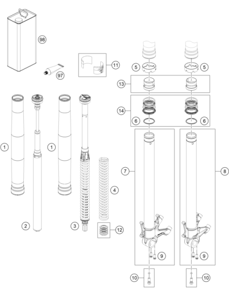 AH Screw M10x20 SET (KTM/HVA/GG) St:70