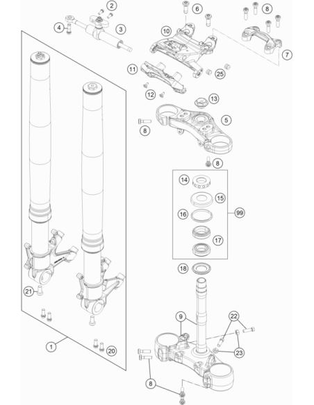 AH Screw M10x20 SET (KTM/HVA/GG) St:70