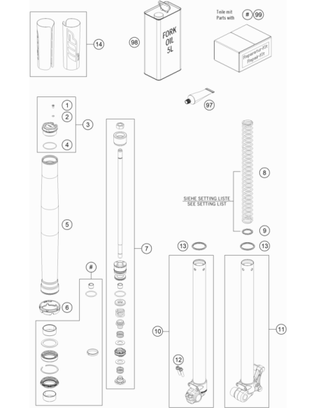 ISA Countersunk Head Screw M4x10 Din7991 (KTM/HVA/GG) St:70