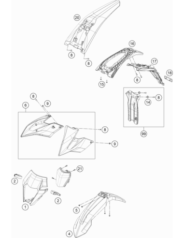 Screw FOR Plastic K50x18 T20 (KTM/HVA/GG)