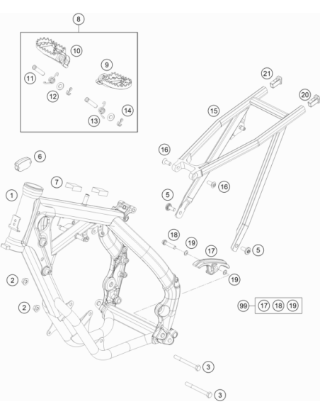 Hexagonal Bolt EN 1665-m8x80-10.9 (KTM/HVA/GG)