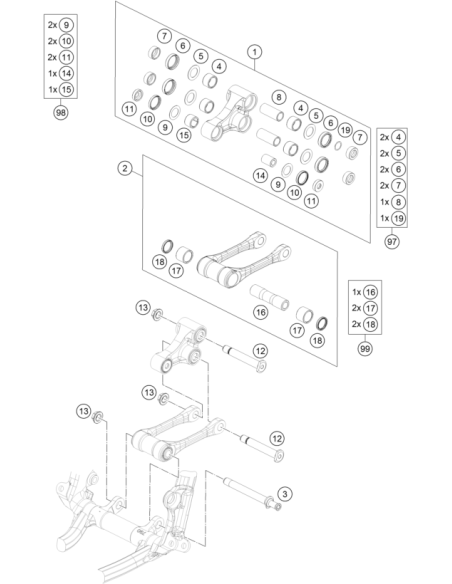 Needle Bearing Hk2220 22x28x20 (KTM/HVA/GG)