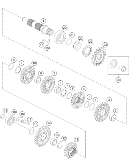 O-ring 25,12x1,78 Nbr70 (KTM/HVA/GG)