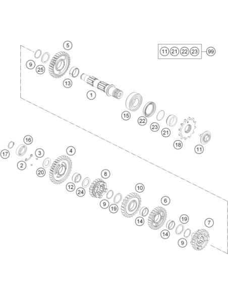 O-ring 25,12x1,78 Nbr70 (KTM/HVA/GG)