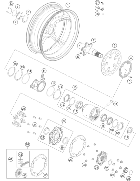 Screw M5x15 FOR Tpms (KTM/HVA/GG)