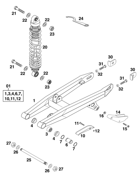 NUT M12x1 H10 Waf19 DIN 934 (KTM/HVA/GG)