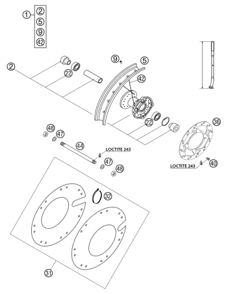 NUT M12x1 H10 Waf19 DIN 934 (KTM/HVA/GG)