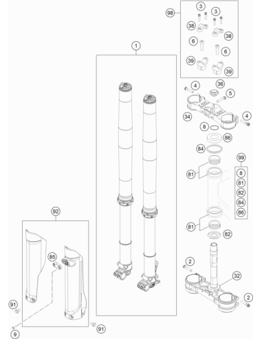 Horq. Husqvarna 250/250i/300i Fe/te 20 (WP)