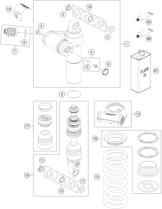 Preload-adjuster D46mm S10mm Right Grey (WP)