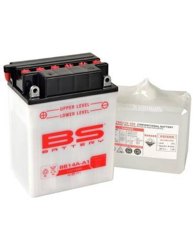 Bateria BS Battery YB14A-A1 / BB14A-A1 MF Type (con acido)