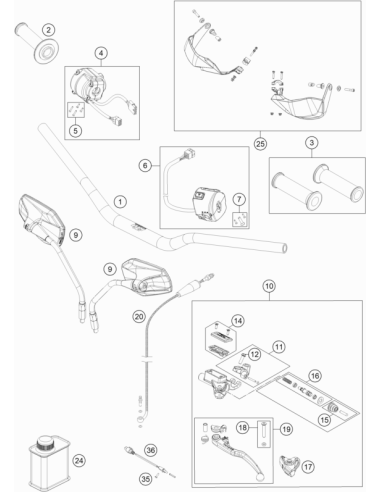 Cover Hydr. Clutch DOT Cpl. (KTM/HVA/GG) St:50