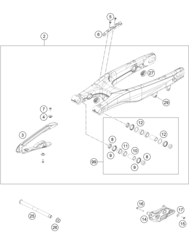 Swing ARM Cpl. 2018 (KTM/HVA/GG)