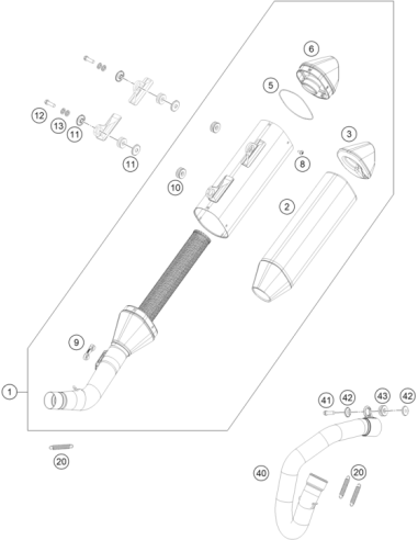 Distance Piece, Silencer (KTM/HVA/GG)