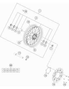 Spke M4,5x146 - 16,5 (KTM/HVA/GG)