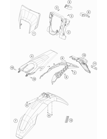 License Plate Holder Support Extension (KTM/HVA/GG)