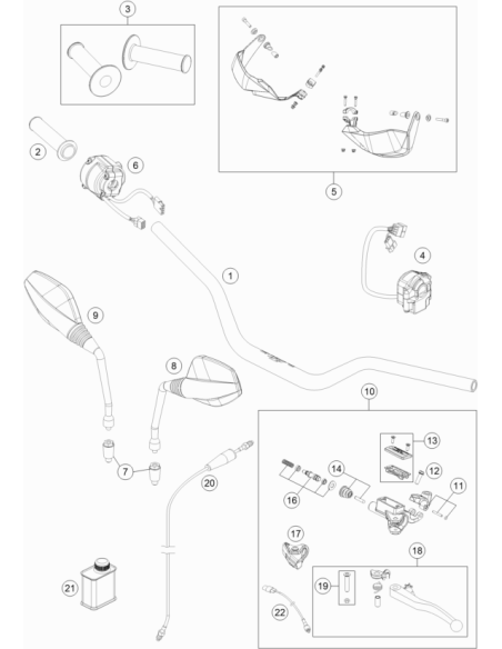 Kit Reparación Pistón Embrague 11mm Original KTM SMC-R/Enduro R 2016-2023 + Husqvarna Enduro/Supermoto 2016-2023 + GasGas ES/SM 
