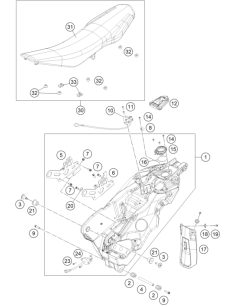 Retaining Bracket Tank Left (KTM/HVA/GG)