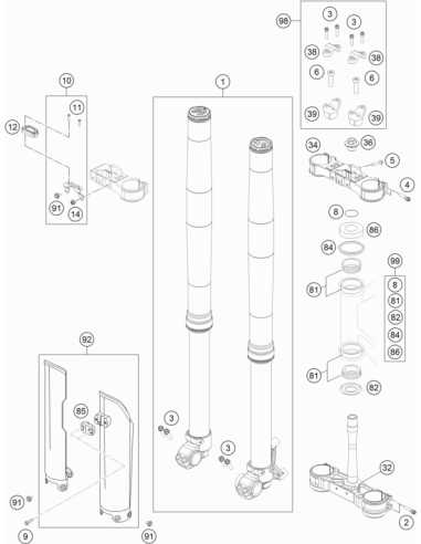 Fork HQV FS 450 2020 (KTM/HVA/GG) St:50