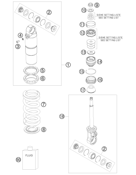 Piston ROD NUT M10x1 Black (KTM/HVA/GG)