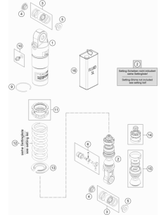 Monoshock Upper Part Cpl.white (WP)