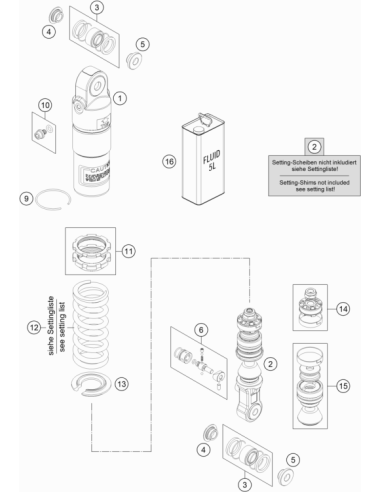 Monoshock Upper Part Cpl.white (WP)