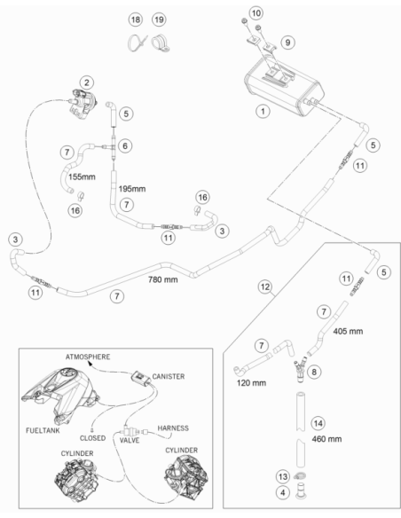 Brida 140/2,5mm Negra (KTM/HVA/GG)