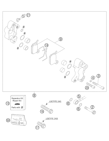 Bleeder Injection-set 50-65 (KTM/HVA/GG)