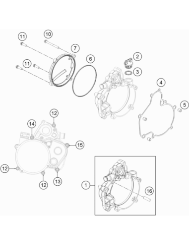 Outer Clutch Cover (KTM/HVA/GG)