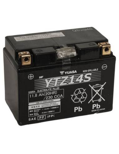Bateria Yuasa YTZ14S AGM Wet Charged (con acido)
