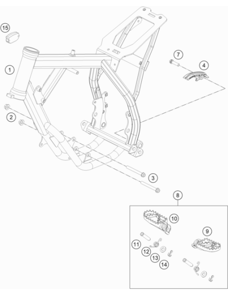Patín de Cadena Original KTM SX 50 2020- + SX 65 2024- + Husqvarna TC 50 2020- + TC 65 2024- + GasGas MC 50 2021- + MC 65 2024-