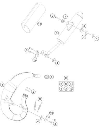 Exhaust Pipe (KTM/HVA/GG)