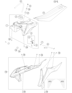 Fuel Tank Cpl. 2,3 L 2016 (KTM/HVA/GG)